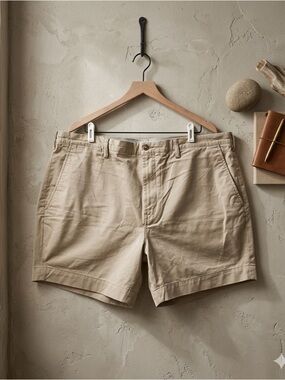 Polo Ralph Lauren Classic Fit Chino Shorts Khaki 42 6” Inseam NWOT